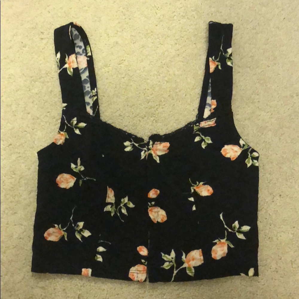 Floral Pin Up Lace Top Size XS
